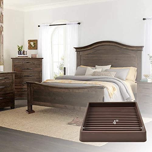 Yelanon Furniture Coasters 4 Pcs 4" Square Brown Caster Cups for Hardwood - size: 4pcs 4" Square Brown