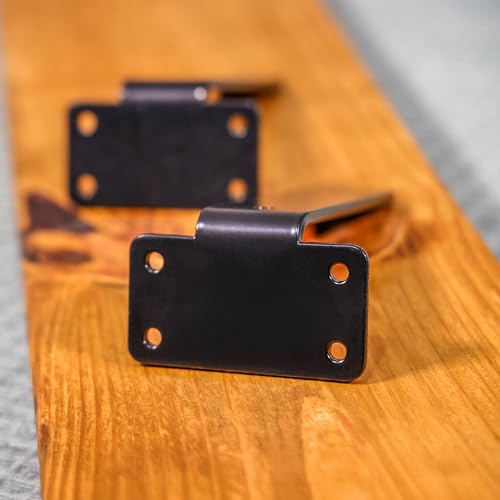4 Pack 4 Inch Shelf Brackets – Heavy-Duty Black Metal L Bracket for Wall Mount Floating Shelves – Includes Screws & Anchors – Powder Coated Steel for DIY, Garage, Kitchen, or Closet Use - size: 4 Inch