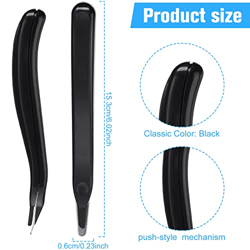 Crtiin 24 Pcs Magnetic Staple Remover Puller Bulk,Black - color: Black