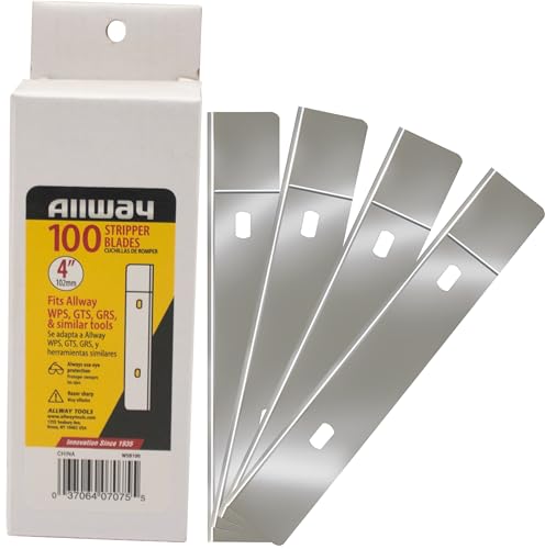 ALLWAY WSB100 Replacement Scraper Blade, 4", 100 Pack - style: Replacement Scraper Blades (100 Pack)