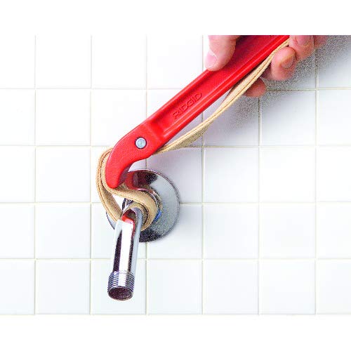 RIDGID 31360 Model 5 Adjustable Nylon Strap Wrench for up to 5" Polished Pipe, Ergonomic Pipe Wrench with Adjustable Nylon Strap and Long Handle
