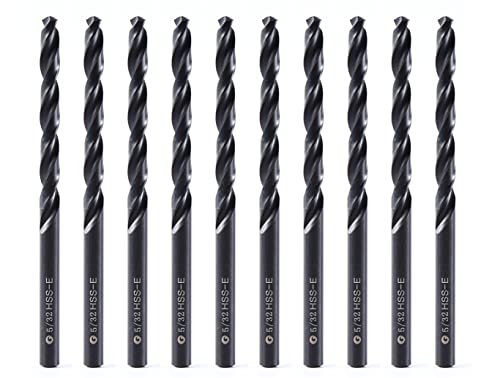5/32inch HSS M35 Cobalt Twist Drill Bits for Metal - size: 5/32inch (10pcs)