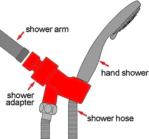 Shower Arm Holder for Handheld Shower Head, Adjustable Mount Bracket - color: Silver Color