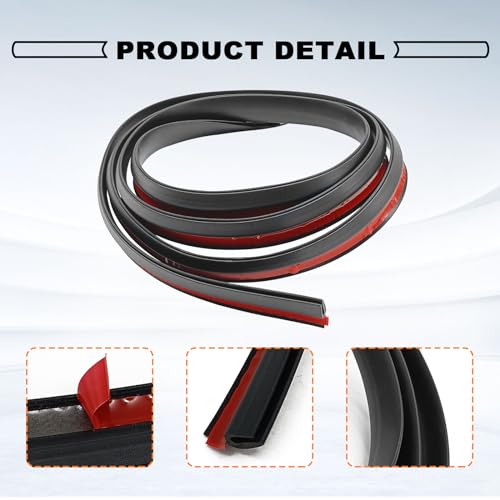 Windshield Rubber Seal Strip - 1.7M/ 5.6Ft Rubber Weather Stripping Window Seal Strirp Moulding Trim, Sunroof Seal for Car/Truck/SUV Front Rear Windshield (1PC)