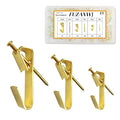 50pcs Picture Hangers with Different Sizes, Heavy Duty 30-100lbs Picture Hanging Hooks with Nails, Wall Hangers,Picture Hooks,Professional Plaster Picture Hanging Kit for Wooden Wall or Drywall - size: Gold 30-100 lbs