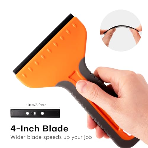 NEWISHTOOL 4-inch Plastic Razor Blade Scraper Label Remover Glass Cleaning