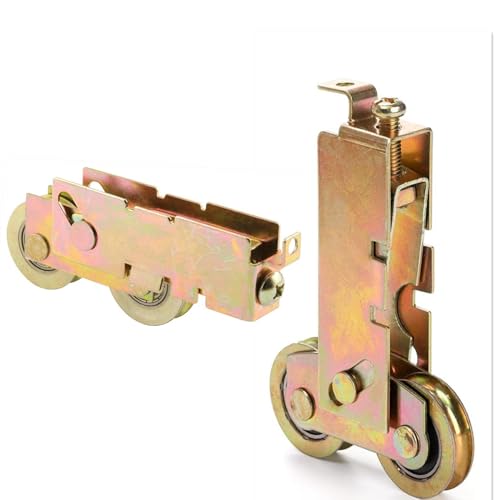 2 Pack Sliding Door Rollers, 1 1/4 Inch Tandem Roller Steel Ball Wheel