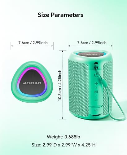 Portable Bluetooth Speaker Beach Essentials: IPX5 Waterproof for Outdoor - color: Teal