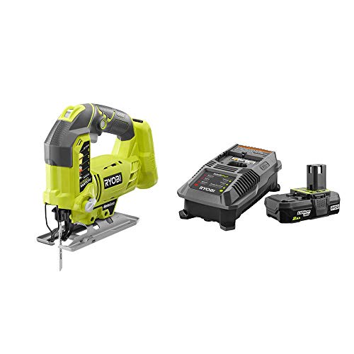RYOBI P5231-P163 18-Volt ONE+ Cordless Orbital Jig Saw with 2.0 Ah Battery and Charger Kit