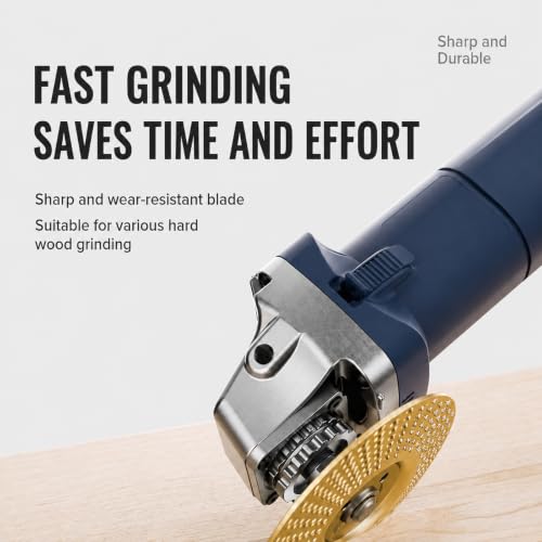 SHIRIA 3Pcs Angle Grinder Polishing Pad,Beveled Wood Carving Disc Set, 4" (10cm) Dia, 15mm Arbor, Alloy Steel, Angled Grinding Wheel for Wood Shaping & Chamfering on Angle Grinder. - color: Beveled Disc-3pcs