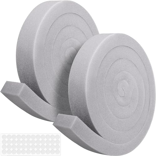 2'' x 6.5 ft Air Conditioner Foam Tape, 2 Pcs AC Weatherseal Foam Strips - color: grey-2pcs