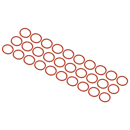 M METERXITY 30 Pack Silicone O-Rings - Garden Water Hose Rubber Sealing Gasket Ring, Soft & Elastic, Apply to Outdoor (8mmx10mmx1mm, Red) - size: 8mmx10mmx1mm