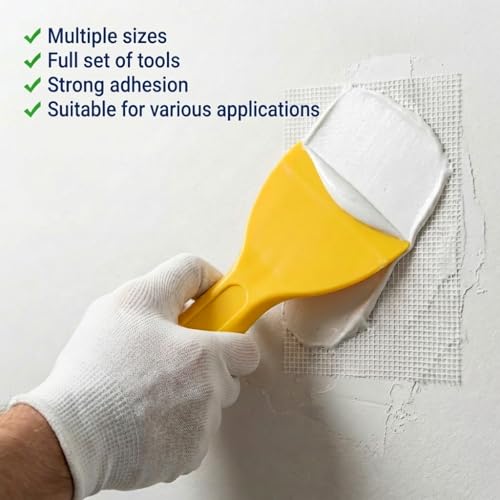 16Pcs Drywall Repair Kit, 4/6/8 Inch Self Adhesive Aluminum Mesh