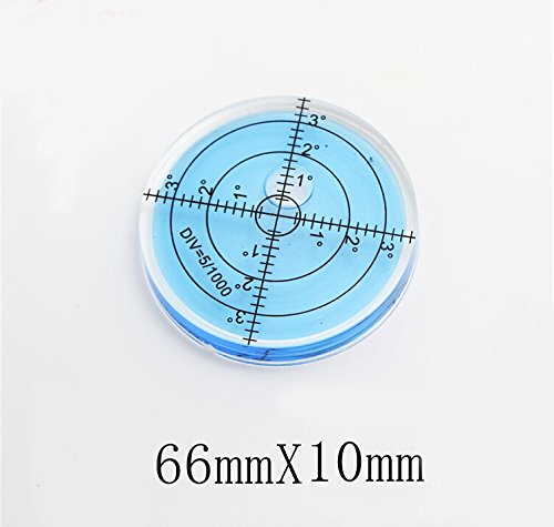 66mm Bullseye Spirit Level Round Bubble Spirit Leveler Tool Rv Appliances,Accuracy 30' /2mm (Blue)