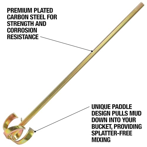 DEWALT Drywall Mud and Paint Mixer | 13" Shaft and 2" Head | DXTT-2-293 - size: 13" Shaft, 2" Head