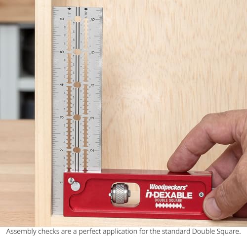 Woodpeckers inDexable XL Double Square System, 12 Inch Feature Packed Woodworking Square - color: Standard, style: Double Square [XL]