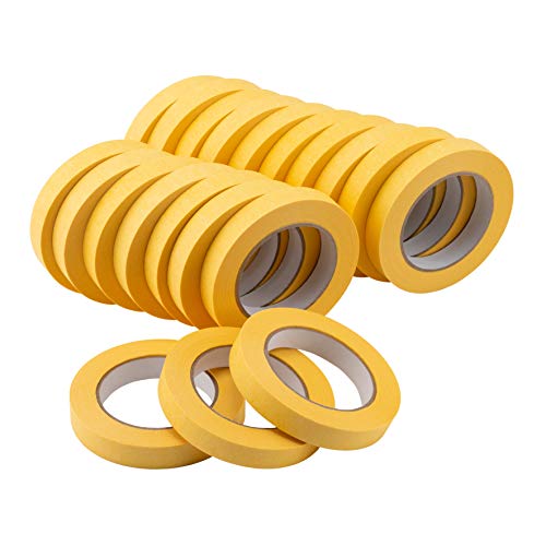 Lichamp 20-Pack Automotive Refinish Masking Tape Yellow 18mm x 55m