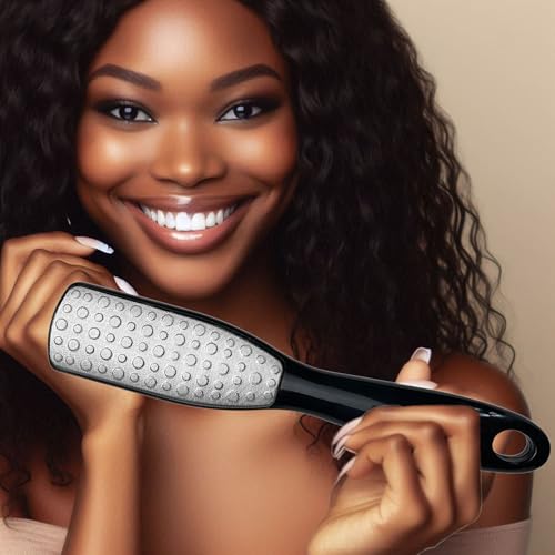 Professional Foot File & Callus Remover 2-in-1 Set for Seniors and Adults –9.6" Foot Rasp with 6.7" Nail File – Sapphire Black– Durable & Hygienic Pedicure Tool for Smooth, Soft Feet–Wet & Dry Use