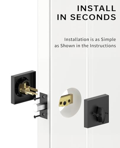 Asidrama 1 Pack Matte Black Heavy Duty Single Cylinder Deadbolts - color: Matte Black, size: 1 Pack, style: Deadbolt