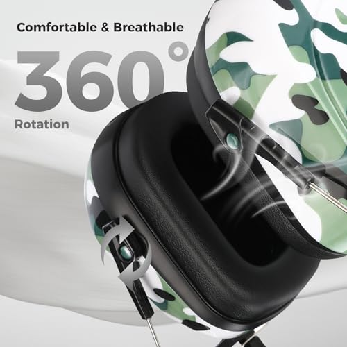 ProCase Hearing Protection Ear Muffs SNR 33dB, Noise Cancelling Headphones - color: 1 - Camogreen