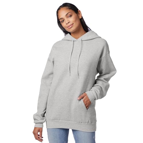 Hanes Men's Hoodie - EcoSmart Fleece Hooded Sweatshirt for Men & Women - Midweight Fleece - Big & Tall Available - color: Ash, size: Small
