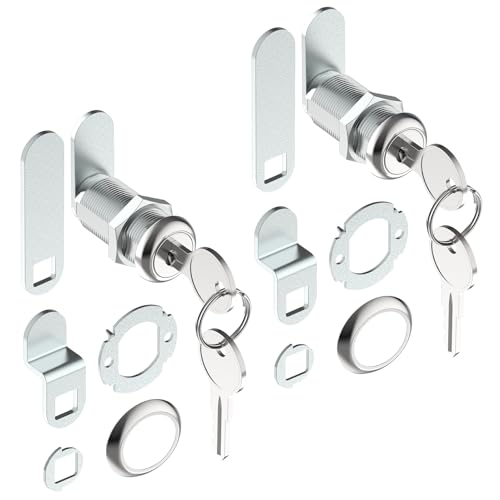 1 3/8" Cam Lock U 9950, for Drawers, Cabinets, File Boxes, 2 Sets - size: 1-3/8" Length