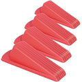 Door Stoppers 4 Pack Premium Rubber Wedge Heavy Duty (Red) - color: Red