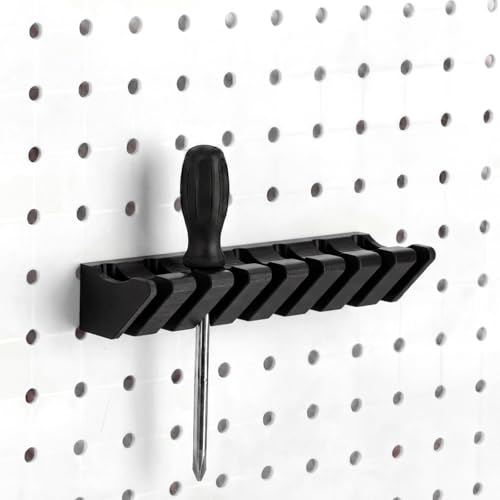 Novabright 1 Pc Black Pegboard Screwdriver Holder Pegboard Accessories - color: Black