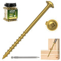 Pocket Hole Screws 3 Inch, 320Pcs Exterior Pocket Screws #10 X 3 - color: Gold, size: #10 X 3"