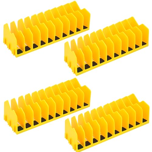 Pliers Organizer, 4-Pack 40-Slot Expandable Tool Rack, Yellow - color: Yellow, size: 4Pack