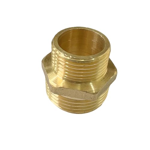 1" x 3/4" Male Threaded Hex Nipple Reducer Brass NPT Pipe Fitting Adapter Straight Connectors Pack of 2 - size: 1" x 3/4" -2 Pack