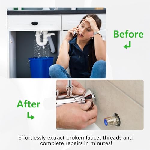 Broken Faucet Removal Tool,Stripped Screw Extractor,Broken Pipe Extractor Tool,Stripped Screw Extractor,For Damaged Faucet Water Pipe Remover (Rotundity) - size: Rotundity