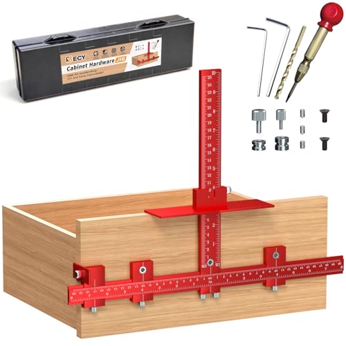 ECY Cabinet Hardware Jig, Adjustable Cabinet Handle Installation Tool