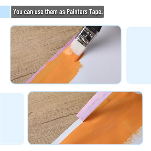 Mr. Pen- Pink Masking Tape, 0.6 Inch Wide, 3 Rolls, 3 x 55 Yards, Pink - color: Pink