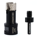 3/4” Diamond Hole Saw with Slots 20mm Vacuum Brazed Tile Hole Saw for Porcelain Granite Brick Concrete with 5/8-11 Thread to 3/8” Hex Shank Adapter Fit Both Angle Grinders & Electric Drills - size: 3/4”（20mm）
