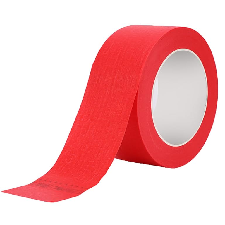 Red Painters Tape 2 inch Wide Red Masking Tape Paint Tape Red Paper Tape 2 inch x 55 Yards - color: Red, size: 2 Inch