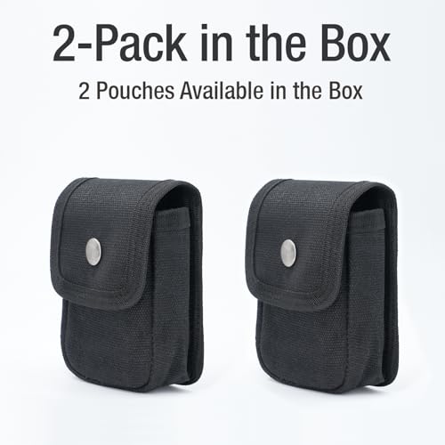 Tintirs 2 Pack EDC Belt Pouches for Men Women, Compact Holster Pouches Waist Bags with Belt Loop for Fishing, Hiking, Camping, Durable Snap Closure, Premium Waxed Canvas