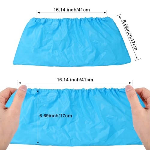 Yeios 100 Pack Waterproof Disposable Shoe Covers CPE Non Slip for Rain Mud