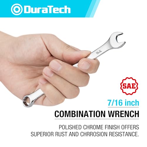 DURATECH 7/16" Combination Wrench, SAE - size: 7/16"