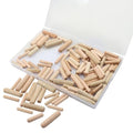 100 Pack Wooden Dowel Pins ,Wood Grooved Plugs Pin Hardwood Fluted Dowels for Furniture Woodworking Crafts, DIY Carpentry(M6x30mm+M8x30mm+M10x40mm)