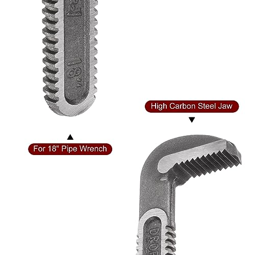 HARFINGTON Pipe Wrench Hook Jaw 18" Plumbing Wrench Replacement Jaws Carbon Steel for 18" Adjustable Wrench - size: 18"