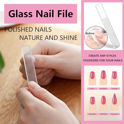 Women's Nail Clipper Set Travel Manicure Kit with Glass Nail File Stainless Steel Nail Clippers Case Nail Grooming Kit Gift - color: Mermaid Color