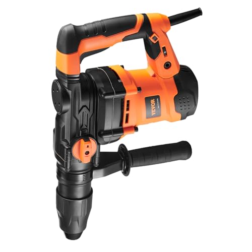 VEVOR 1-9/16 Inch SDS-Max Rotary Hammer Drill, 13Amp Corded Drills, Heavy Duty Chipping Hammers w/Vibration Control & Safety Clutch, Electric Demolition Hammers Variable Speed, Power Tool For Concrete - size: 1-9/16 in