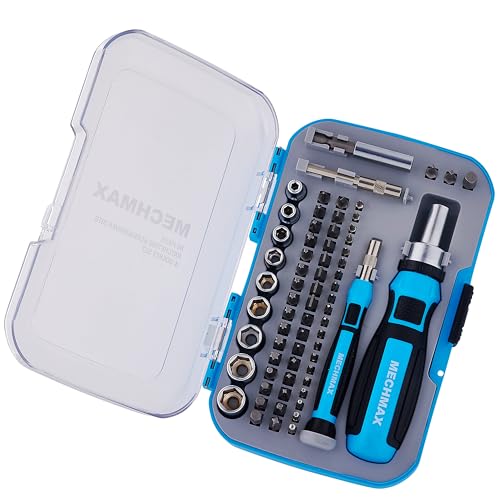 MECHMAX 68-Piece Ratcheting Screwdriver Set with Bits & Sockets