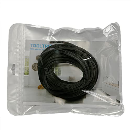 Window Screen Spline, 0.125" x 100' Window Screen Retainer Spline, Black, Tooltriz