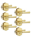 Asidrama 6 Pack Brushed Gold Privacy Interior Door Handles - color: Gold