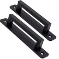 2 Pack 5 Inch 128 mm Matte Black Square Cabinet Handles with Base Plate Aluminum Cabinet Pulls Drawer Pulls Sliding Door Pulls - color: SquareBlack, size: 5 Inch