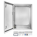 Electrical Junction Box 28x20x10, NEMA 4X IP66 Steel Enclosure Box - size: 28 x 20 x 10''