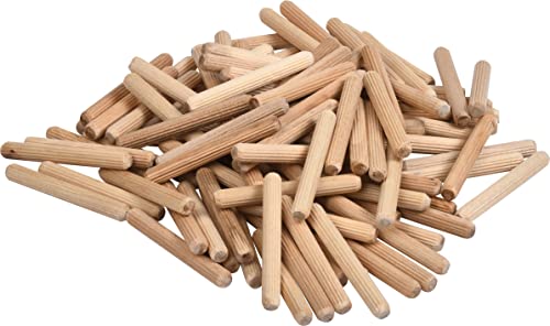 Wood Dowel Pins - Fluted - 1/4" Diameter (1/4" x 2", 100) - size: 1/4" x 2"