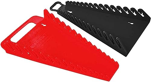 Ernst Manufacturing 8540 2-Pack of Wrench Grippers - Securely Holds 30 Wrenches, Portable Wrench Organization, Forward/Reverse Holder Pack, Includes 1 Black and 1 Red - color: Black & Red, style: 30 Tool
